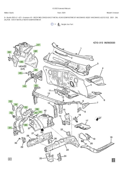 2017-2024 FRONT EXTENSION BRACKET OEM 84149975 84149976  NEW