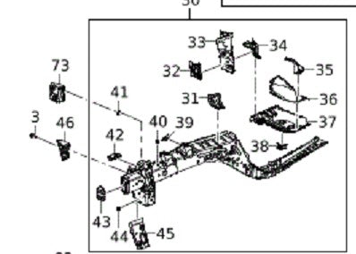 2021-2024 FRONT REINFORCEMENT EXTENSION 23499129 NEW OEM