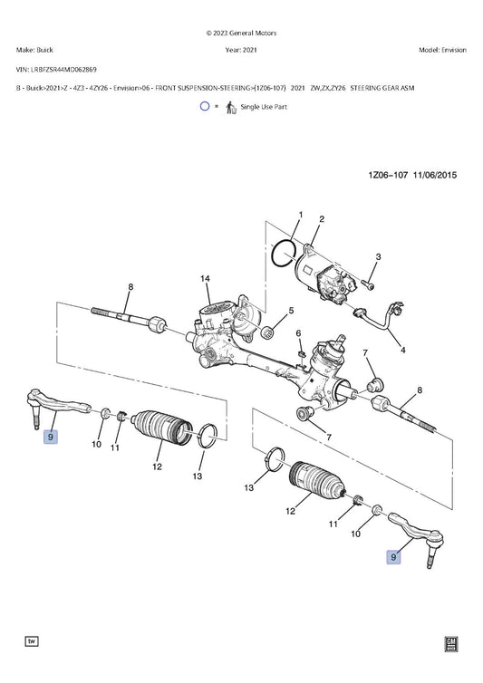 2021-2023 ROD KIT 84654815 NEW